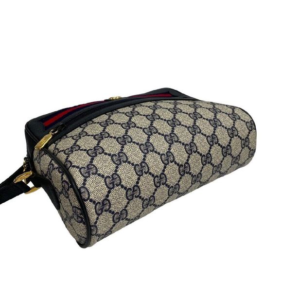 Gucci Shoulder Bag Leather Navy - Picture 6 of 9